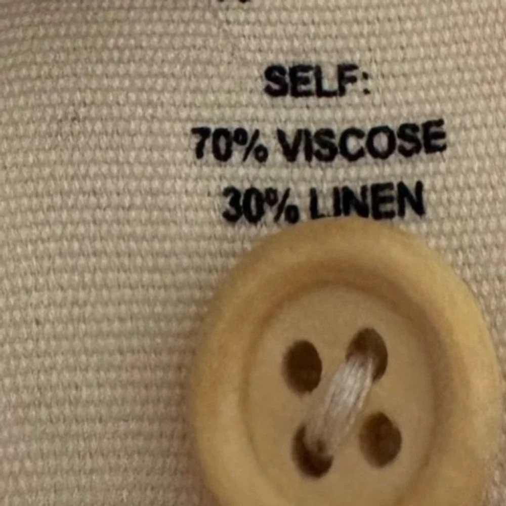 Anthropologie MoVint sz L Women Linen TieWaist Collared Button Dress Cottagecore - Picture 9 of 11